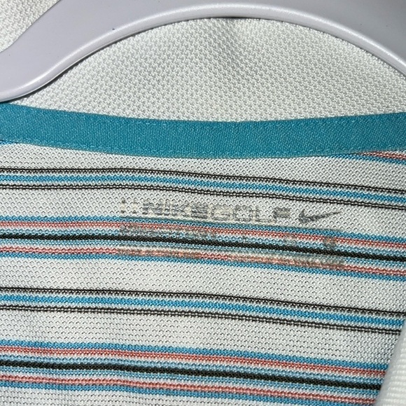 Mens NIKE GOLF striped polo shirt size Large - Picture 3 of 6